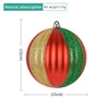 Gold red green striped ball 15cm