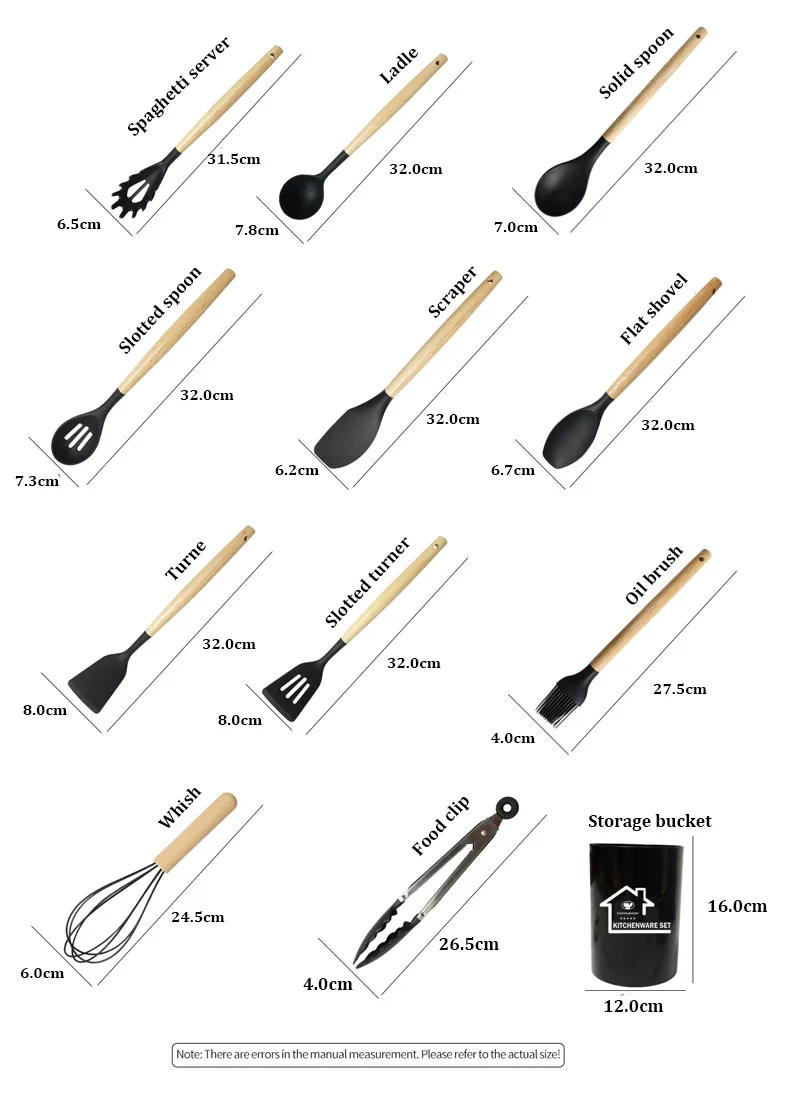 Nonstick 12pcs Cookware Sets Kitchen Utensils Bulk Stocked Silicone Utensil Set Buy Kitchen