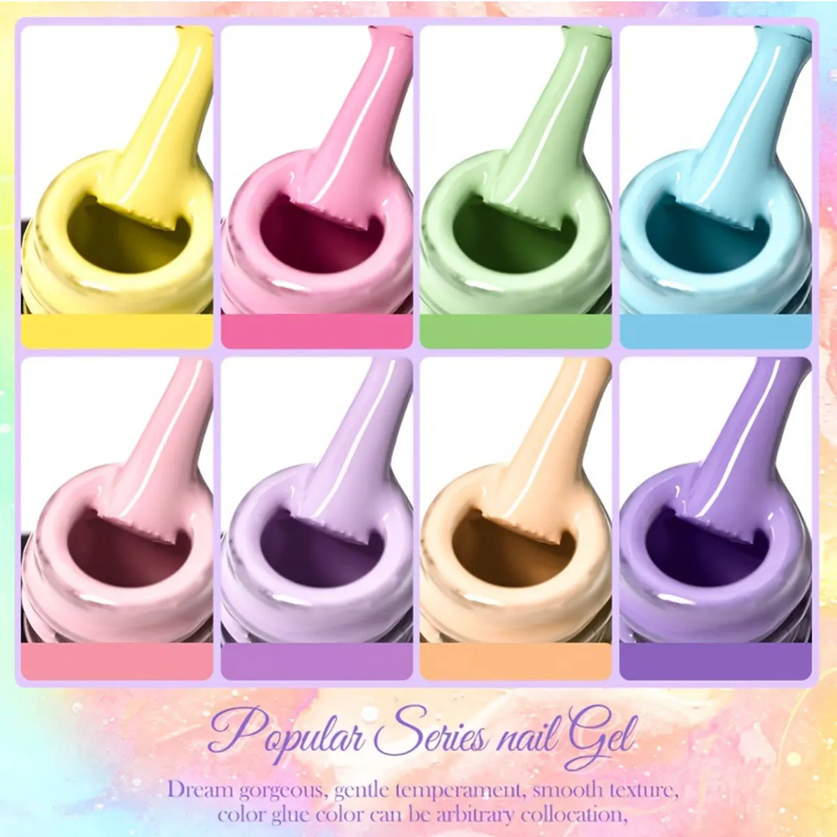 41Colors 7ML Macaron Color Gel Nail Polish UV LED Nail Art Gel Vernis Semi Permanent Manicure Soak Off LED UV Gel Nail Varnishes