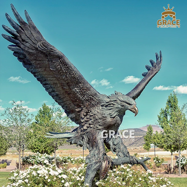Hot Sale Metal Life Size Falcon Sculpture Bronze Eagle Statue Buy
