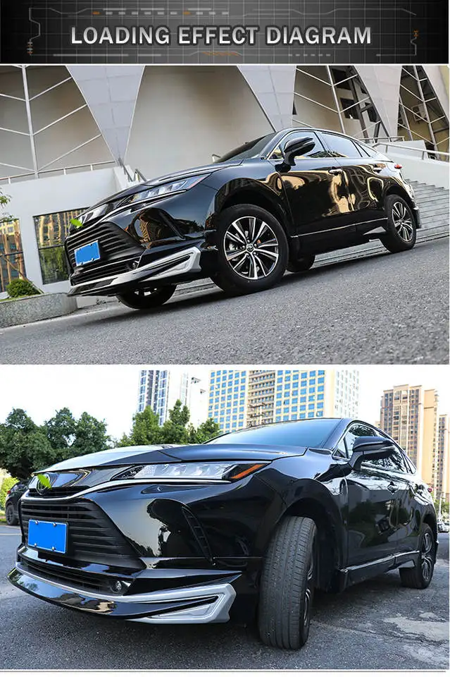 Harrier 2022 Bodykit Car Bumpers For Toyota Auto Facelift Body Kit Plug