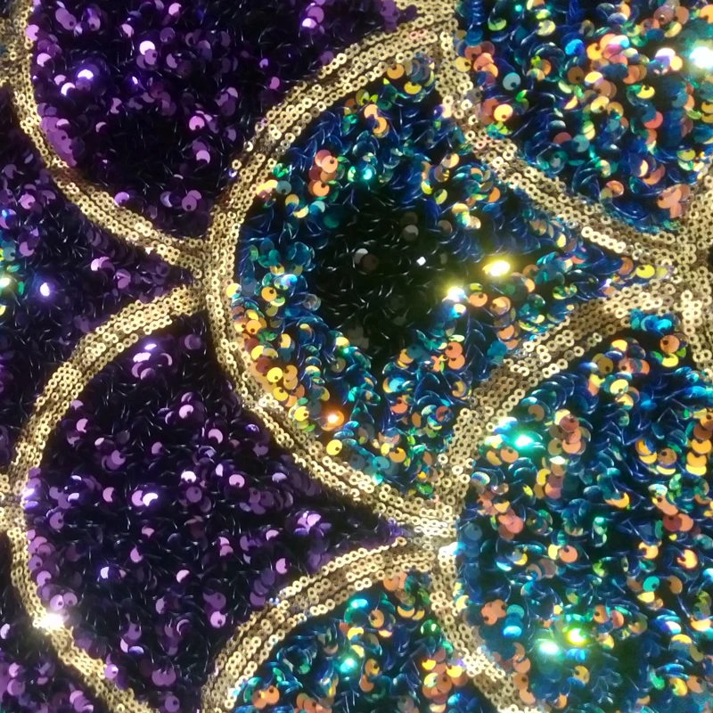 
2021 Новые поступления Роскошная бархатная эластичная красочная ткань с блестками оптом 
