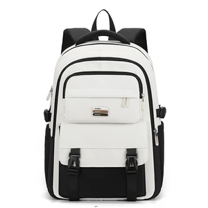 OMASKA 15.6 Inch Fashionable School Backpack for Teenage Large Travel Work Zipper for College Backpack