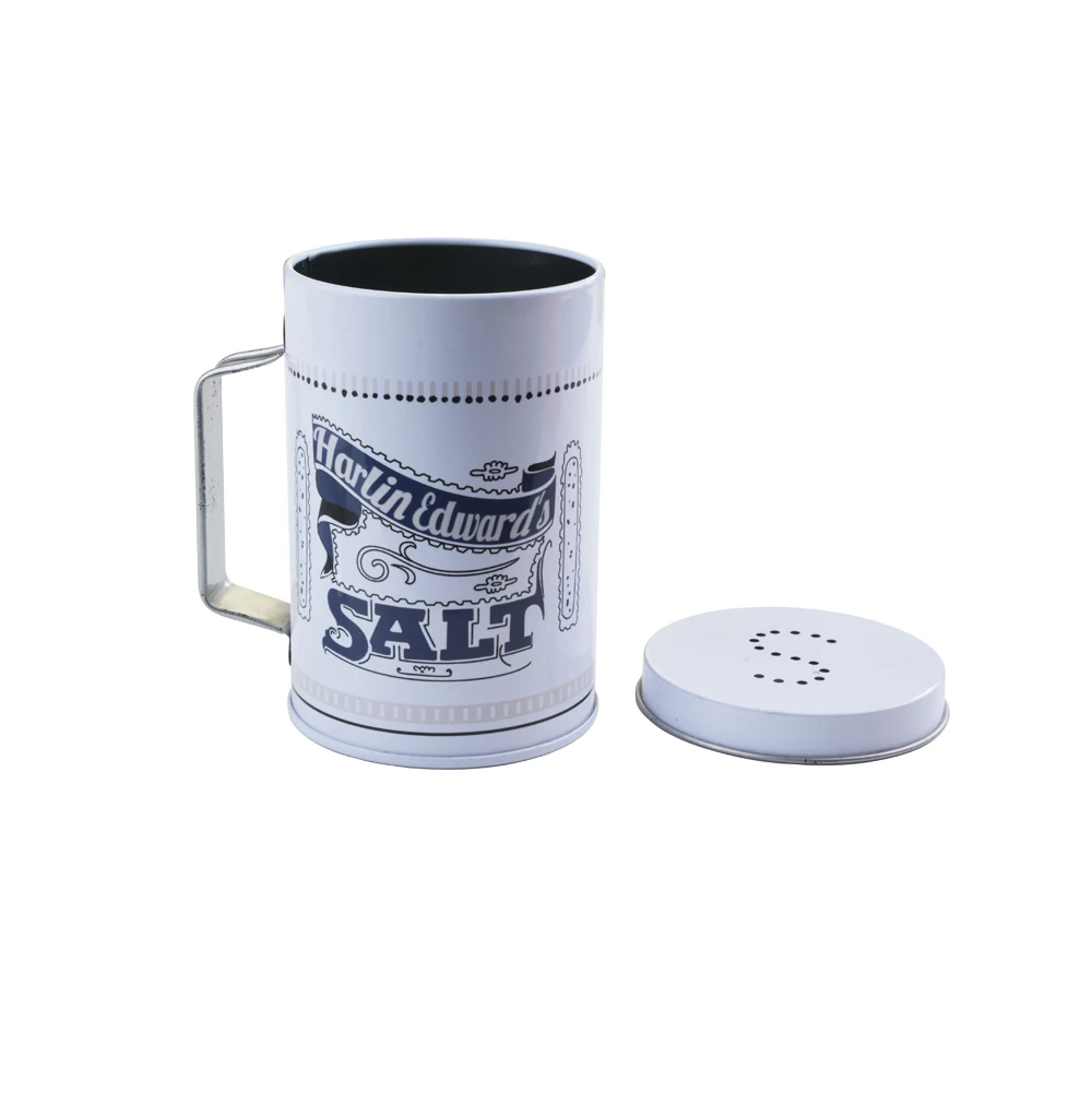 Factory Direct Custom Metal Tin Box Packaging Empty Metal Cans for Chewing Gum Salt Pepper & Spice Containers with Handle