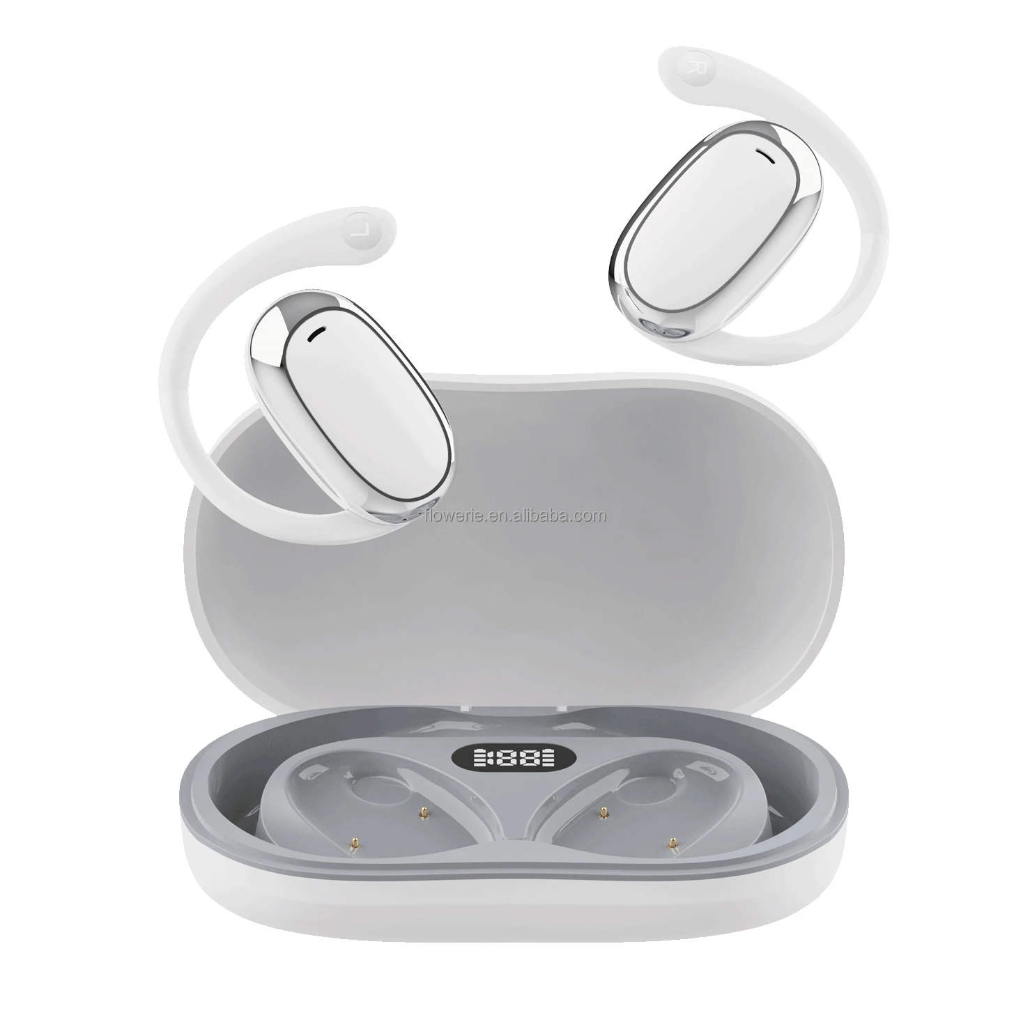 IPX-5 Digital Display True Low Latency TWS Earphones & Headphones ANC Noise Cancelling Over-Ear Hook Sports Wireless Earbuds