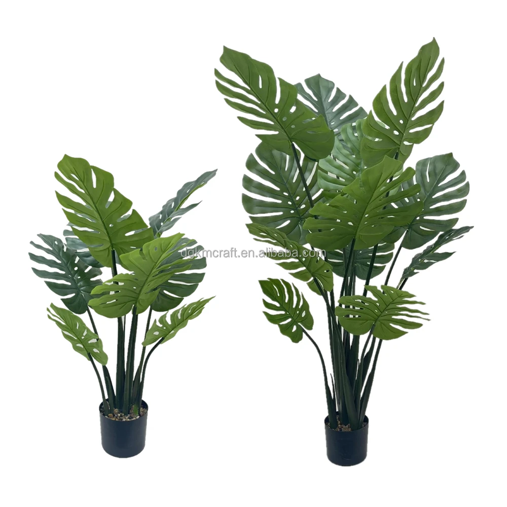 90/150cm Artificial Potted Monstera Big Leaf Monstera Artificial Trees ...