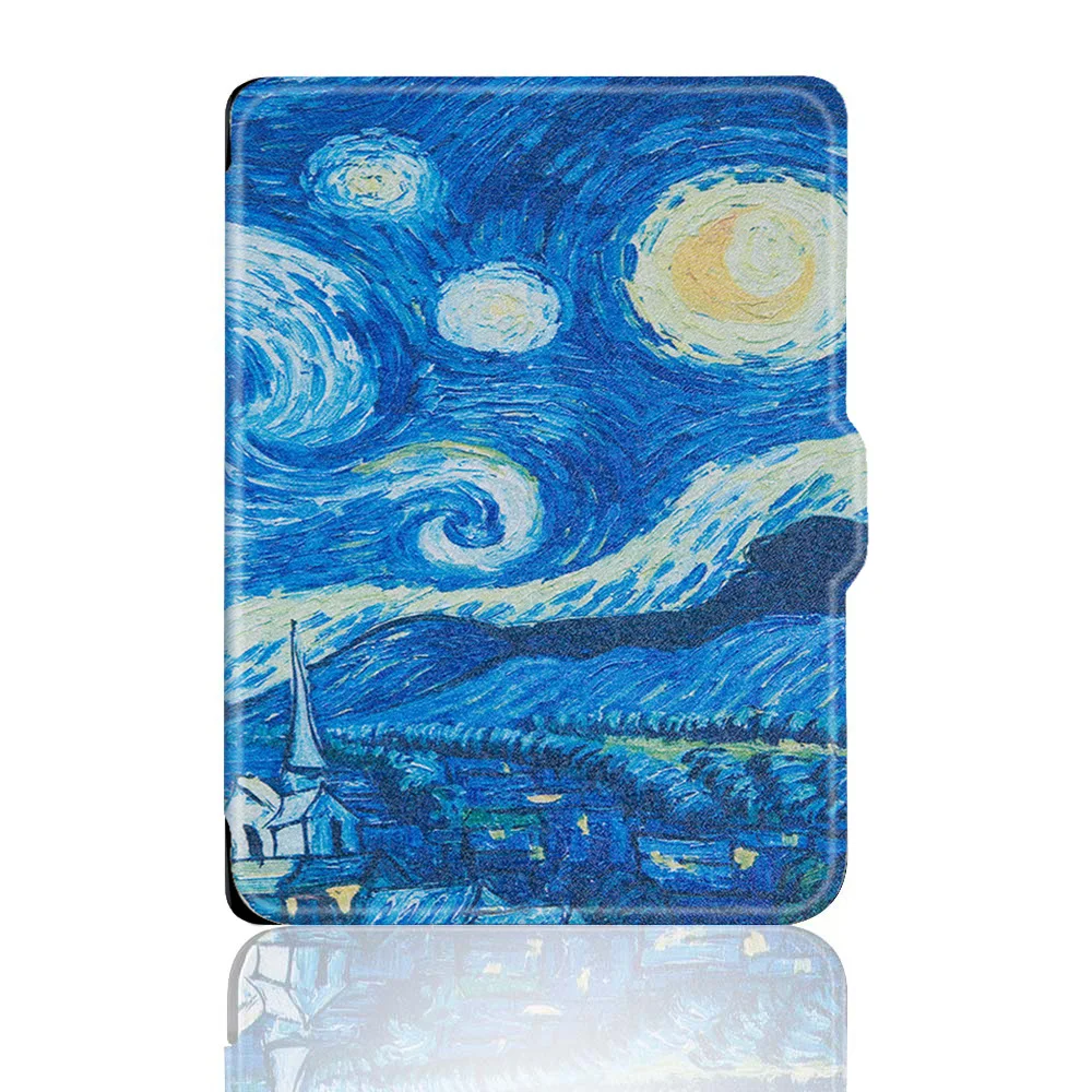TPU Hülle Für Kobo Clara 2E (2022) – Ultra Slim, Mit Sleep/Wake Funktion, PU Leder, Aprikosenblume