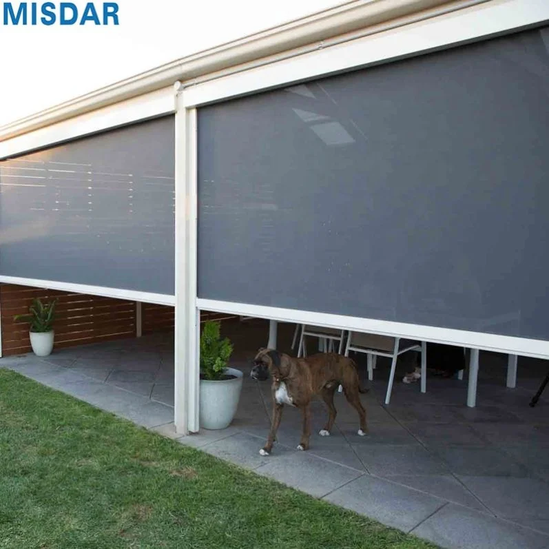 Sun Block Screens Windows Motorized Track Screen Outdoor Roller Blinds Garden Electric Zip Shade Shutter Blind