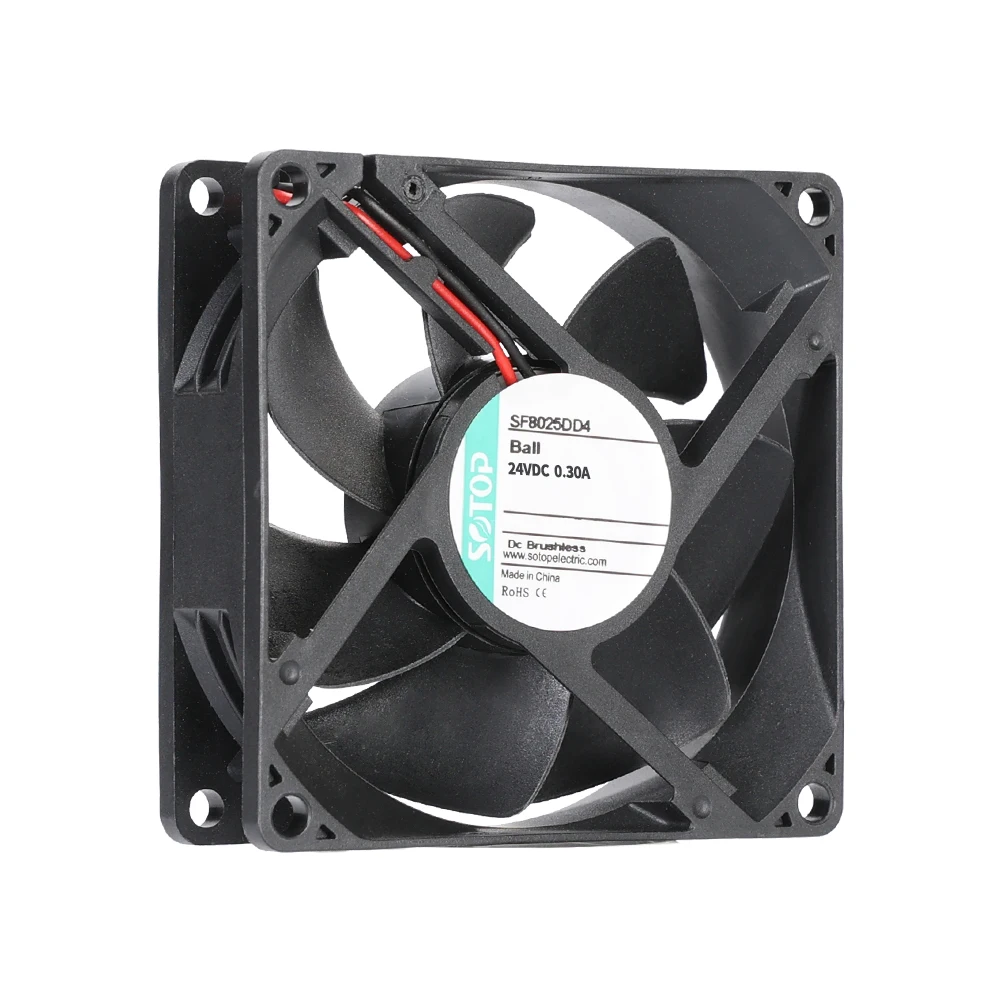 Industrial Axial Cooling Fan, DC8025, Plastic, 12V - detail 2