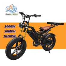 Super power dirt bike 20inch Fatbike Electric Bike 60V E-Moped 2000w 45-50MPH Lithium Battery Electric Motorcycle