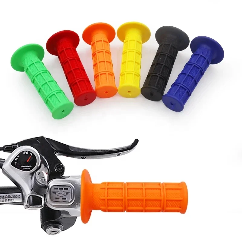 Universal Motorcycle Soft Rubber Handlebar Grips 7/8" 22mm Hand Grips