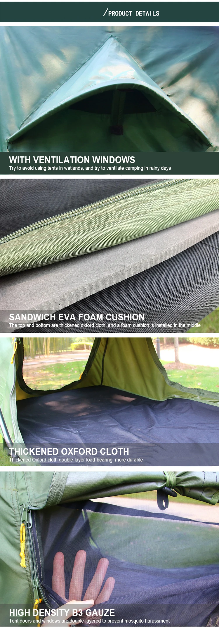 Two Person Men Pop,Up Ground Cot Tent Ultralight Folding Tent Camping