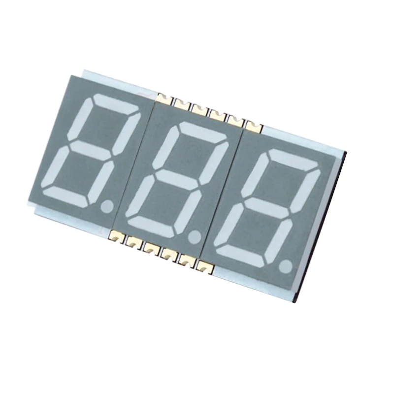 Afficheur LED 7 Segments Kingbright BC56-12GWA - 3 Chiffres Vert, Hauteur 14.2mm (0.56"), Montage THT, Cathode Commune