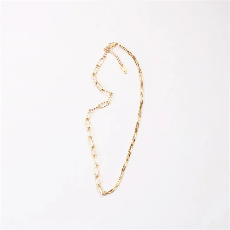 Joolim Jewelry 18k Gold Plated Safty Pin Mixed Choker Necklace