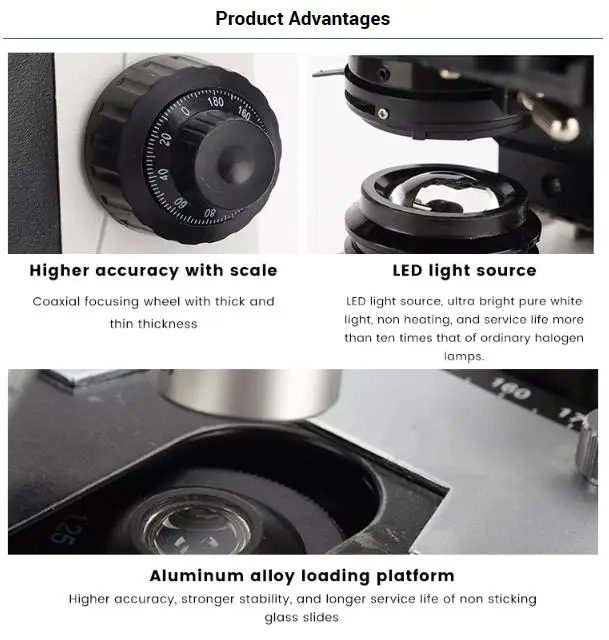 Xsp136sm Handheld Student Optics Biological Microscope Trinocular Head