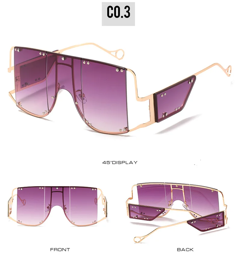 Colorblock Square Sunglasses Chain Frame Women Men Designer Luxury Feminine  Fashion Oversized Vintage Eyeglasses UV400 - AliExpress