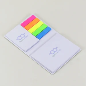 Customized Logo Printing Office Desk Pad Set Pink Hard Cover Post Sticky It Adhesive Memo Pad Sticky Notes Set
