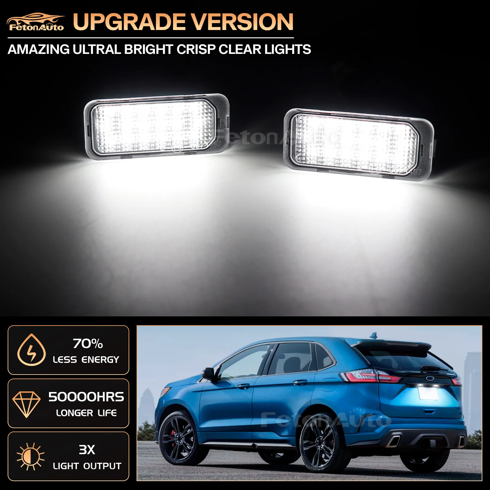 Hot LED License Plate Lamp for FORD C-MAX EDGE ECOSPORT RANGER