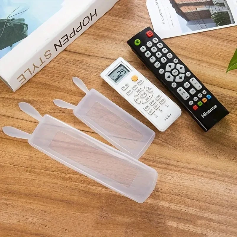 Rabbit Ear Silicone Dustproof Protective Case Sheath Transparent Remote Control Cover for TV Air Conditioner Remote
