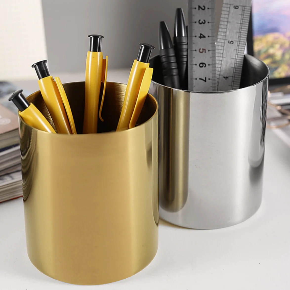 Stainless Steel Pen Holder For Home Office School Buy Rose Gold