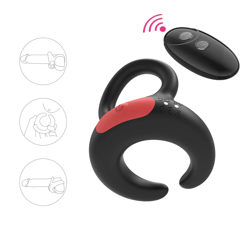 Penis Ring Vibrator Silicone Rubber Products Male Sex Toy Vibrating Penis Delayed Cock Ring for Men Sex Toys Men