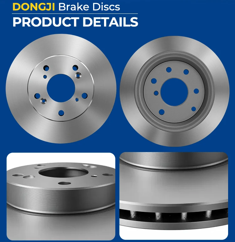 product high quality front brake disc rotor set wholesome drilled slotted design left right for chery tiggo 9 iron material rear-2