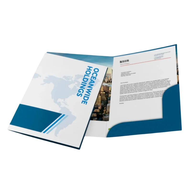 Custom Logo Design Print Document Paper Presentation Folders A4 File