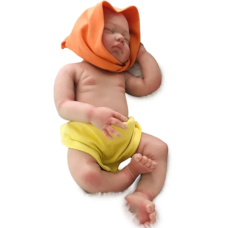 Высококачественная однотонная платиновая силиконовая Реалистичная кукла для новорожденных 18 дюймов мягкое на