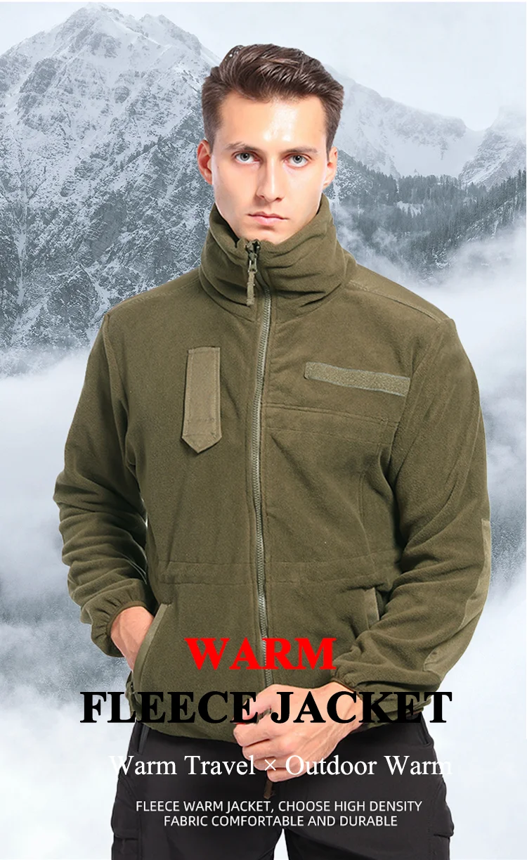 Wholesale Outdoor Windproof Warm Tactical Fleece Jacket