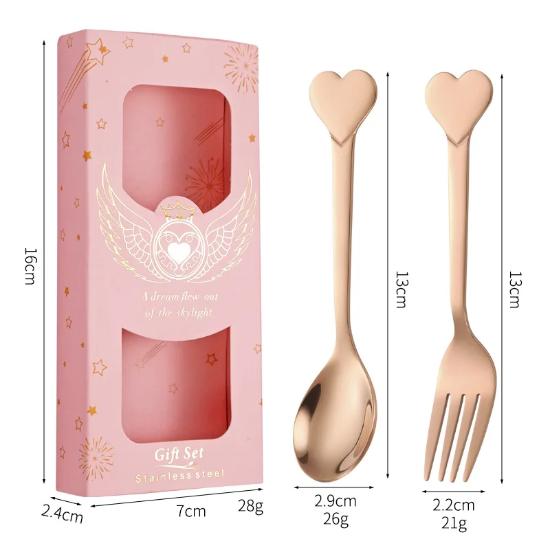 Stainless Steel love Spoon, Heart-shaped Bird's Nest Spoon, Coffee