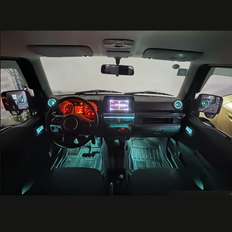 Maiker LED  Air Conditioning Outlet air Vent With Ambient Light  for Suzuki Jimny 2019 LED Atmosphere Light Accessories