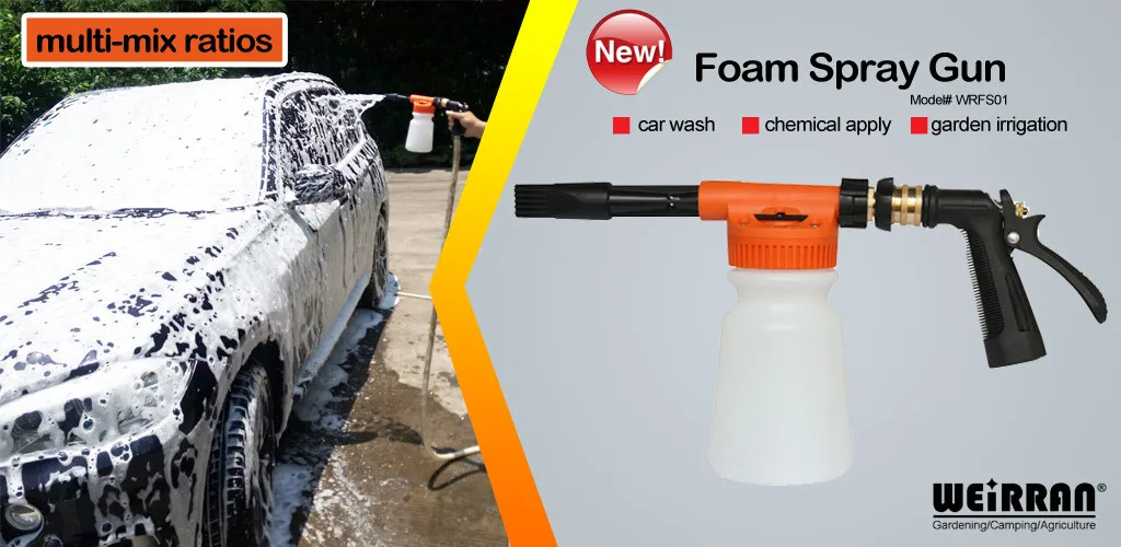 Low Pressure Adjustable Foam Gun Attaches To Garden Hose Buy Car Cleaning Washing Foam Multi