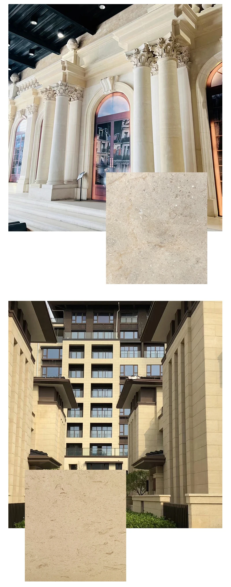 product italian modern design sandstone grey limestone exterior wall cladding for villa hotel honed surface finish for outdoor projects-9
