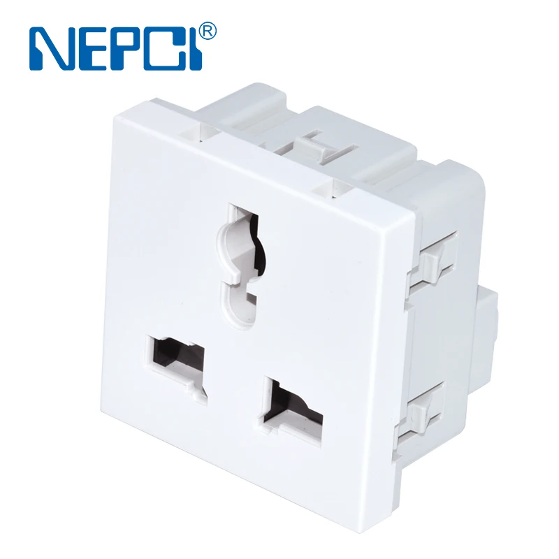 NEPCI 45x45mm Power Socket Outlet Module XJY-QB-29 250V/10A