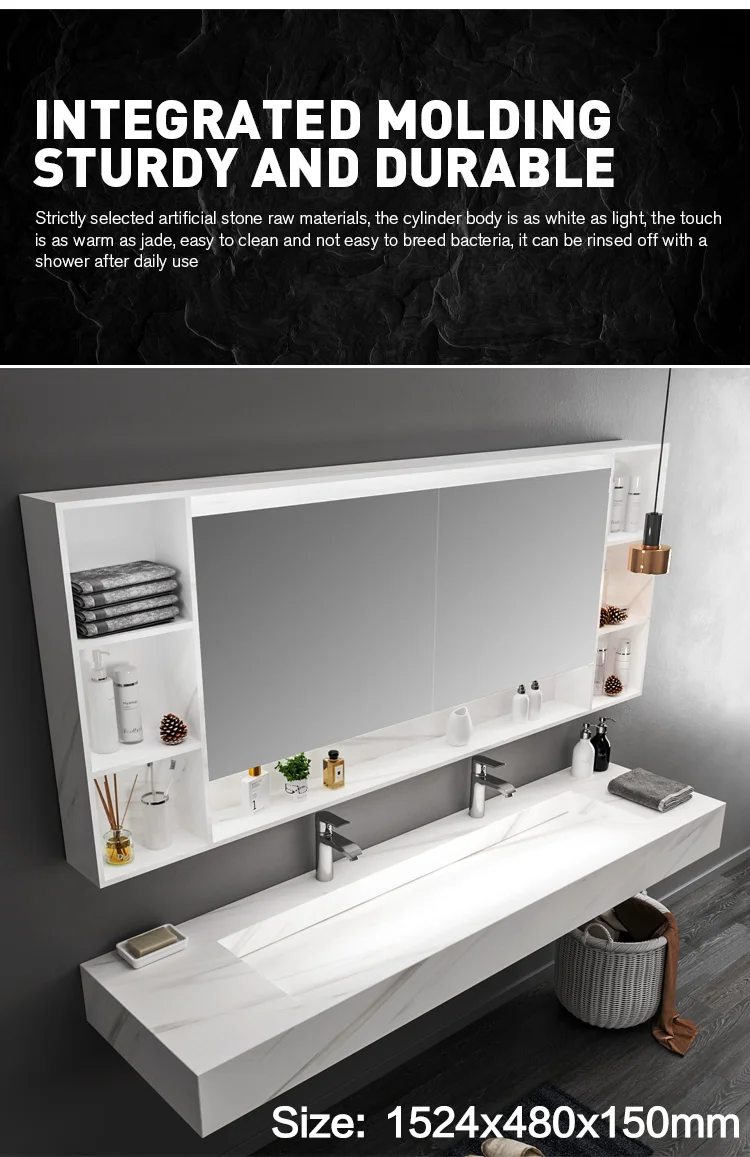 Solid Surface Modern Wall Furniture Counter Top Hand Wash Basin