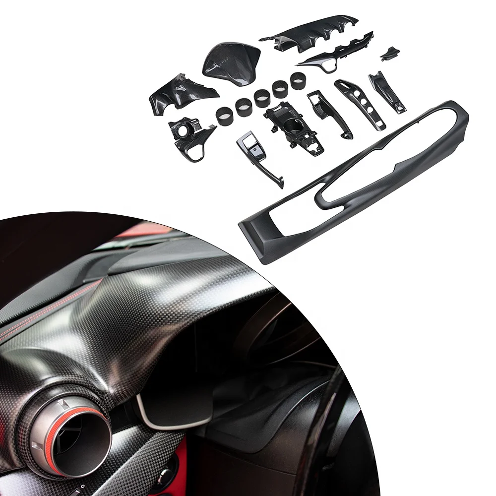 High Glossy Finish Dry Carbon Fiber Lhd OR Rhd AC Vent Center Gear Console Dashboard Covers