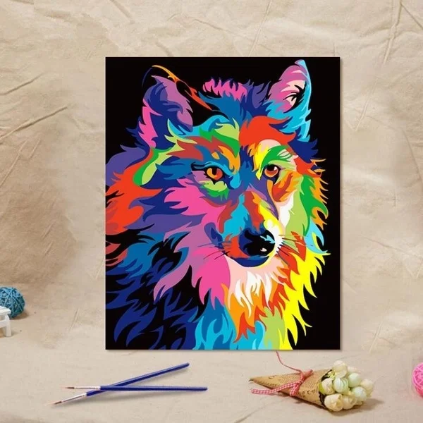Diy Paint by Numbers Painting Canvas Living Room Decoration Elephant Acrylic Paint lion Diy Paint by Numbers