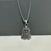 White Diamond owl  Necklace