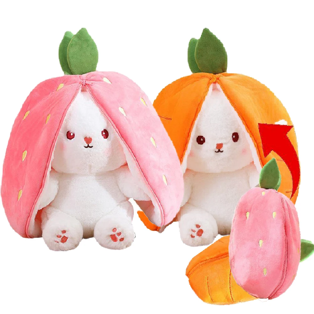 4 Pack 12 Inch Easter Bunny Plush Toys - Cute Stuffed Animals With Carrots For Easter Baskets