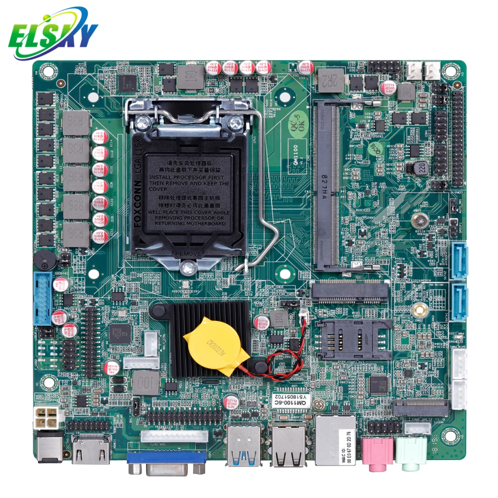 ELSKY Mini-ITXマザーボードlga1155プロセッサ付きSkylake i5