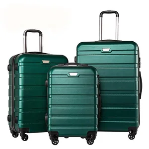 Hot Sale Fashionable 4 Wheels 20/24/28 Inches 3 Pcs Sets ABS Trolley Luggages Sets