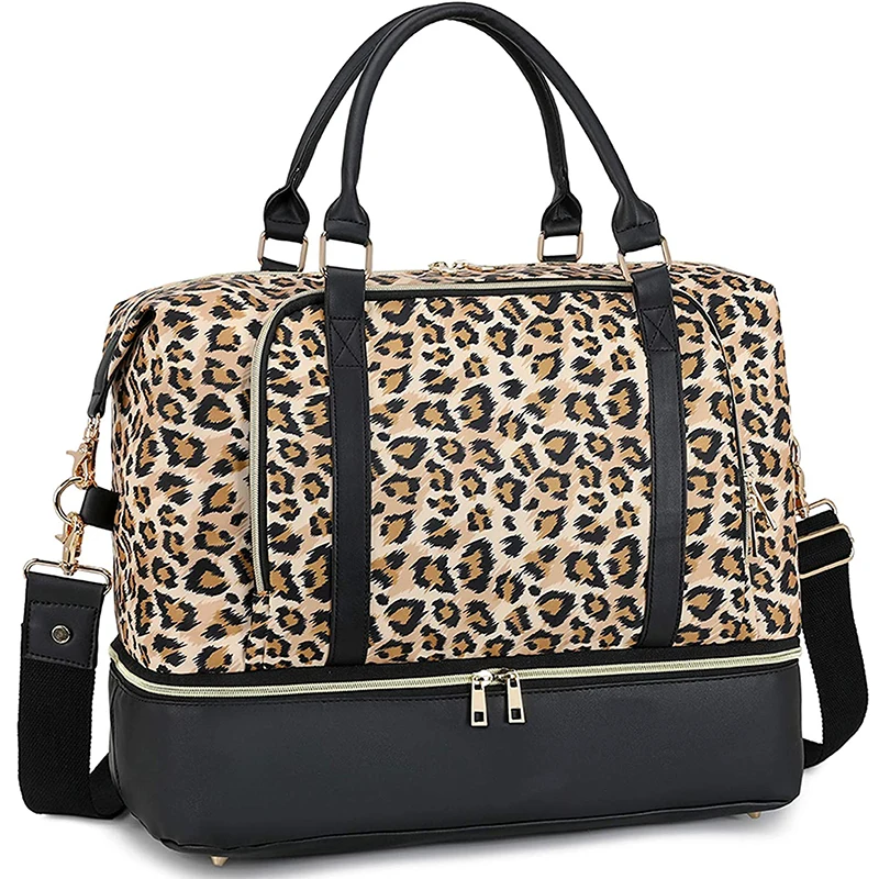 Womens Overnight Bag Carryon Weekend Travel Duffel Tote Bag with Shoe