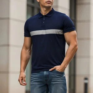 Men's Flame-Retardant High Visibility Reflective Cotton Polo Shirt Safety Workwear Short Sleeve Breathable Custom Logo ODM