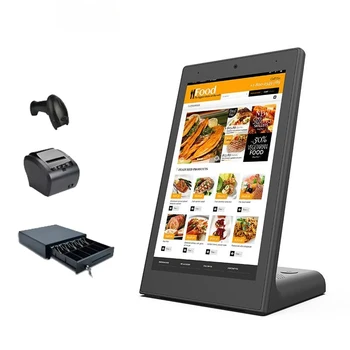 OEM10.1" 14"Restaurant Ordering Kiosk Tablet Touch Screen Nfc Tablet Pc Android Pos L Shape Tablets With Printer