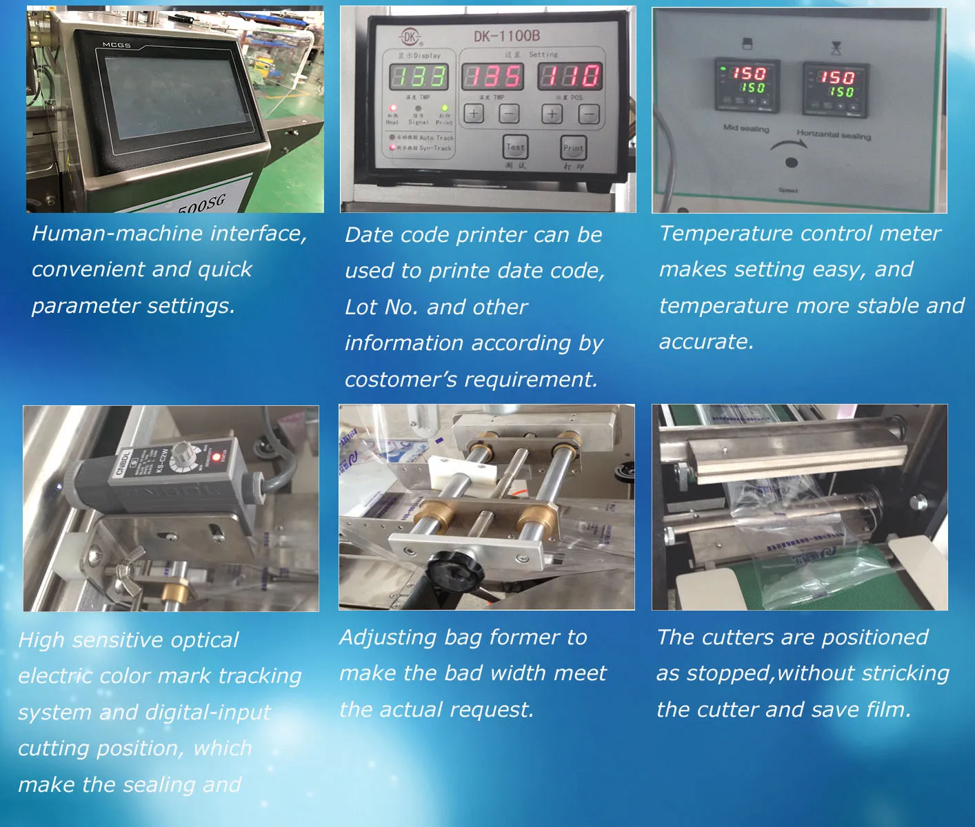 Automatic pillow flow packing candy lollipop protein energy bars chocolate bar horizontal packaging machine