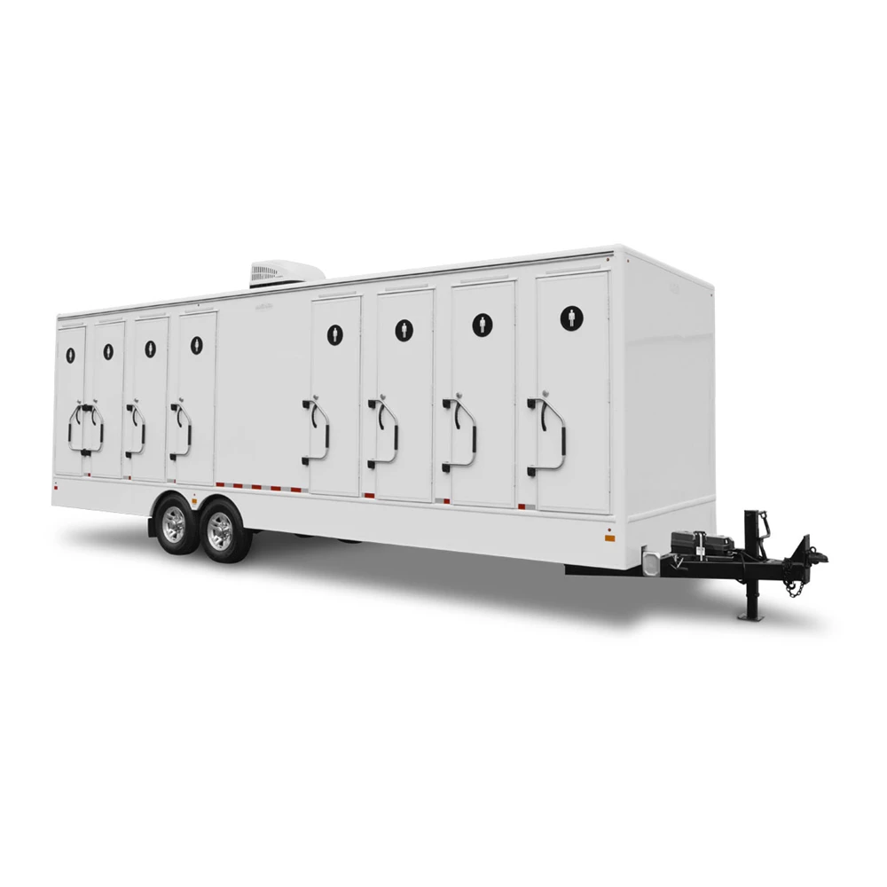8 Station Prefab House Portable Bathroom Shower Rooms Outdoor Camping Mobile Toilet Trailer