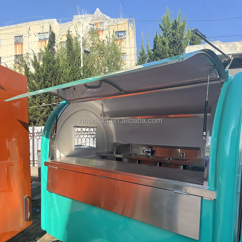 Customizable Event Cart and Mobile Café Trailer With Street Food Trailer Canopy for Unique Outdoor Dining Experiences