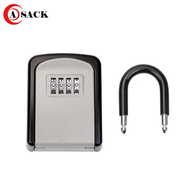 G10 Hook Style Key Lock Box Wall Mounted Password Combination Key Safe Storage Box Padlock