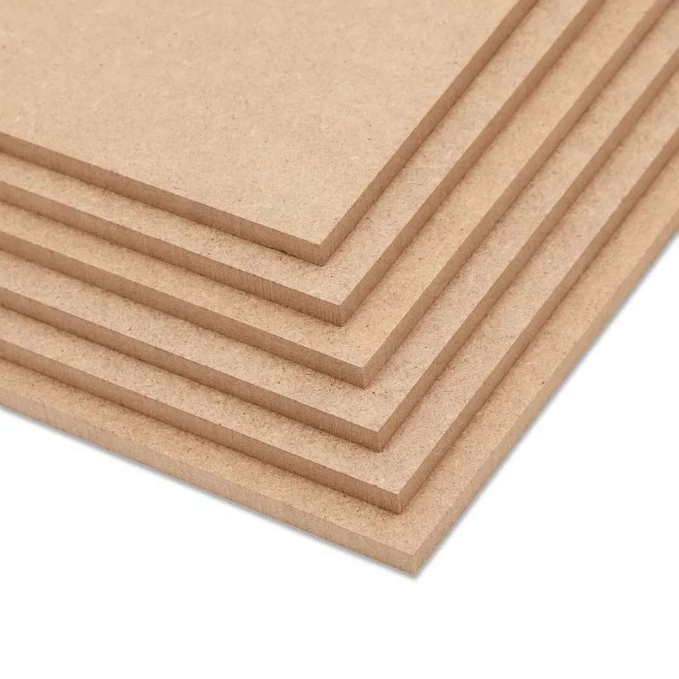 Best Selling Anti Scratch 1220*2440*15mm Wood Fiber 780kg/m³ High Density Melamine Faced MDF Board For Home Furniture