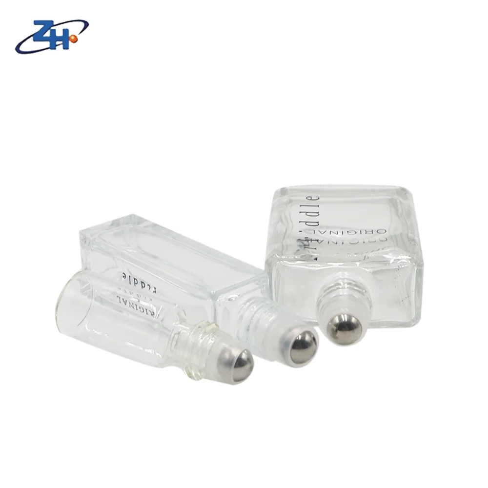 8ML Transparent Glass Essential Oil Roller Ball Perfume Bottle